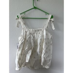 NEW Women’s Sonoma Linen and Rayon Tie Tank Top XL